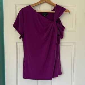 BOLD elements Asymmetrical Rich Purple Blouse